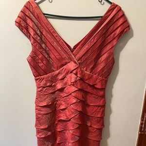 Adrianna Papell Red ruffle dress
